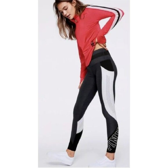 PINK Victoria's Secret Pants - PINK Victoria's Secret Women's  Full Length Color Block Ultimate Leggings Size L